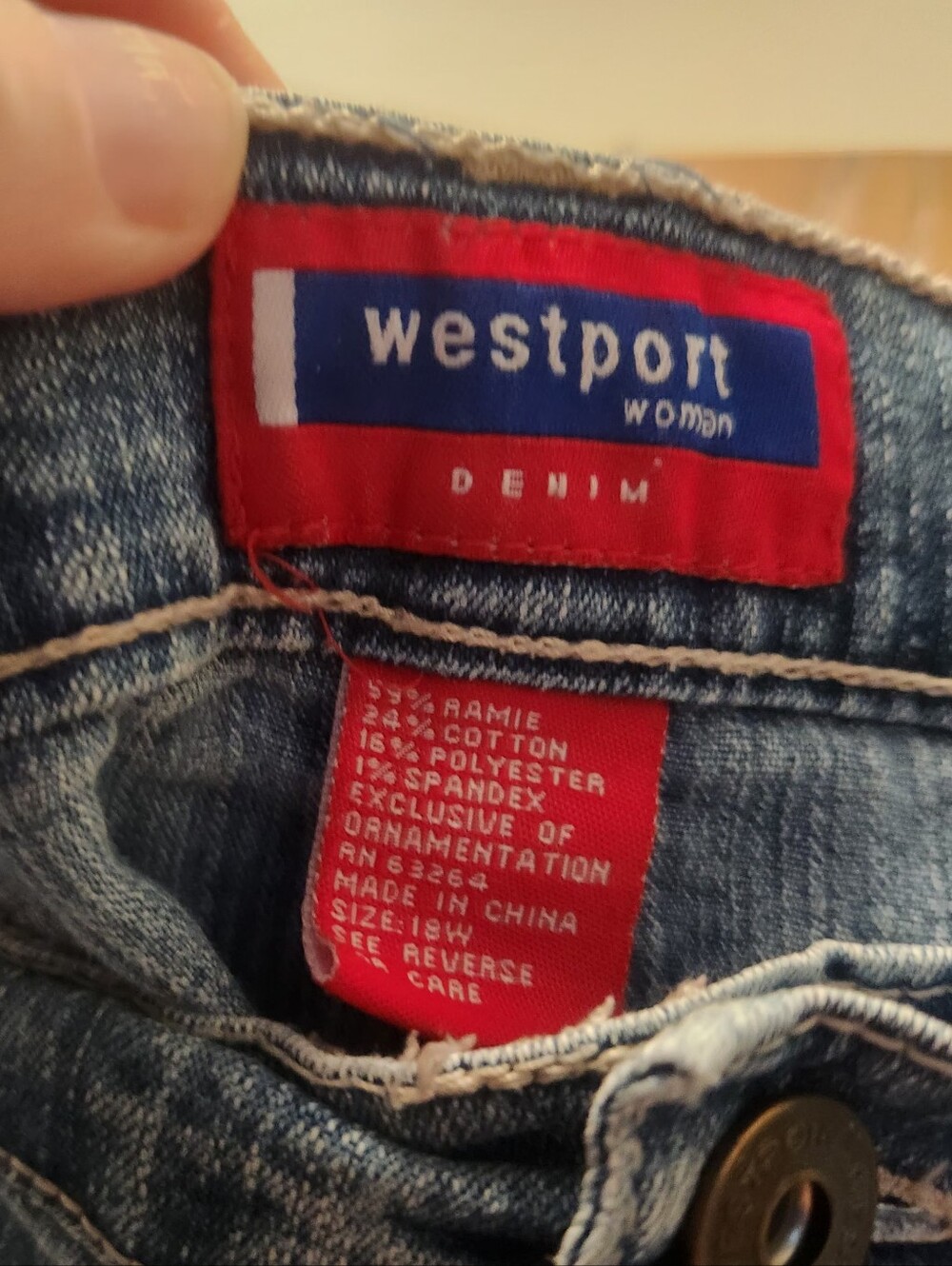 Westport Denim Skirt W/Embroidery - Picture 7 of 9